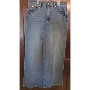Nine West Wide Leg Jeans Size 10 5-pocket, high rise stretch Denim New With Tags
